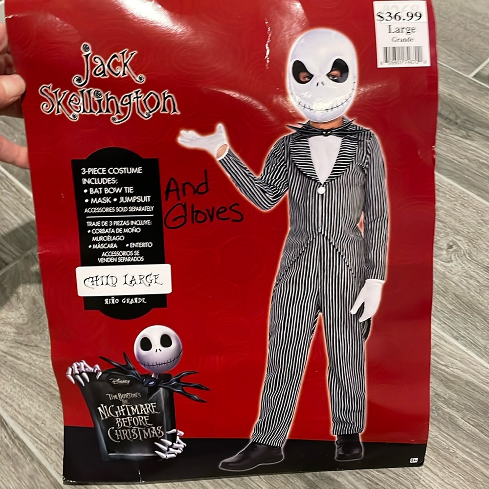 Jack Skellington Disney Halloween costume large